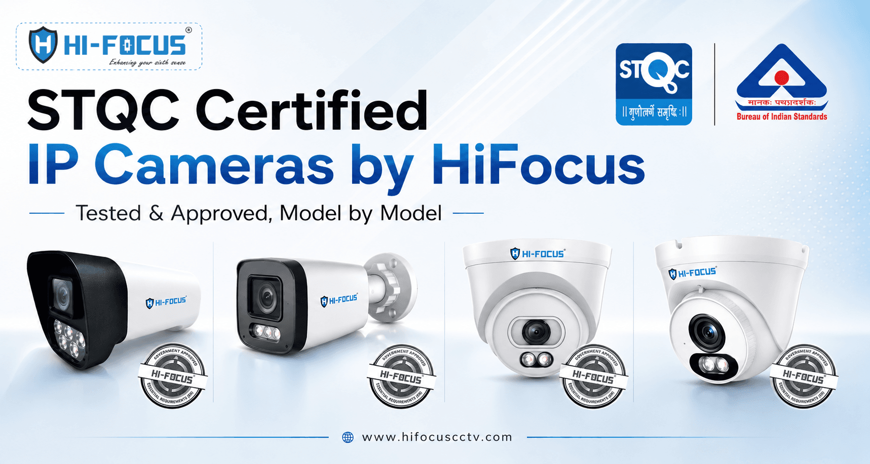 STQC Certified Cameras India: HiFocus's Growing Certified IP Camera Range