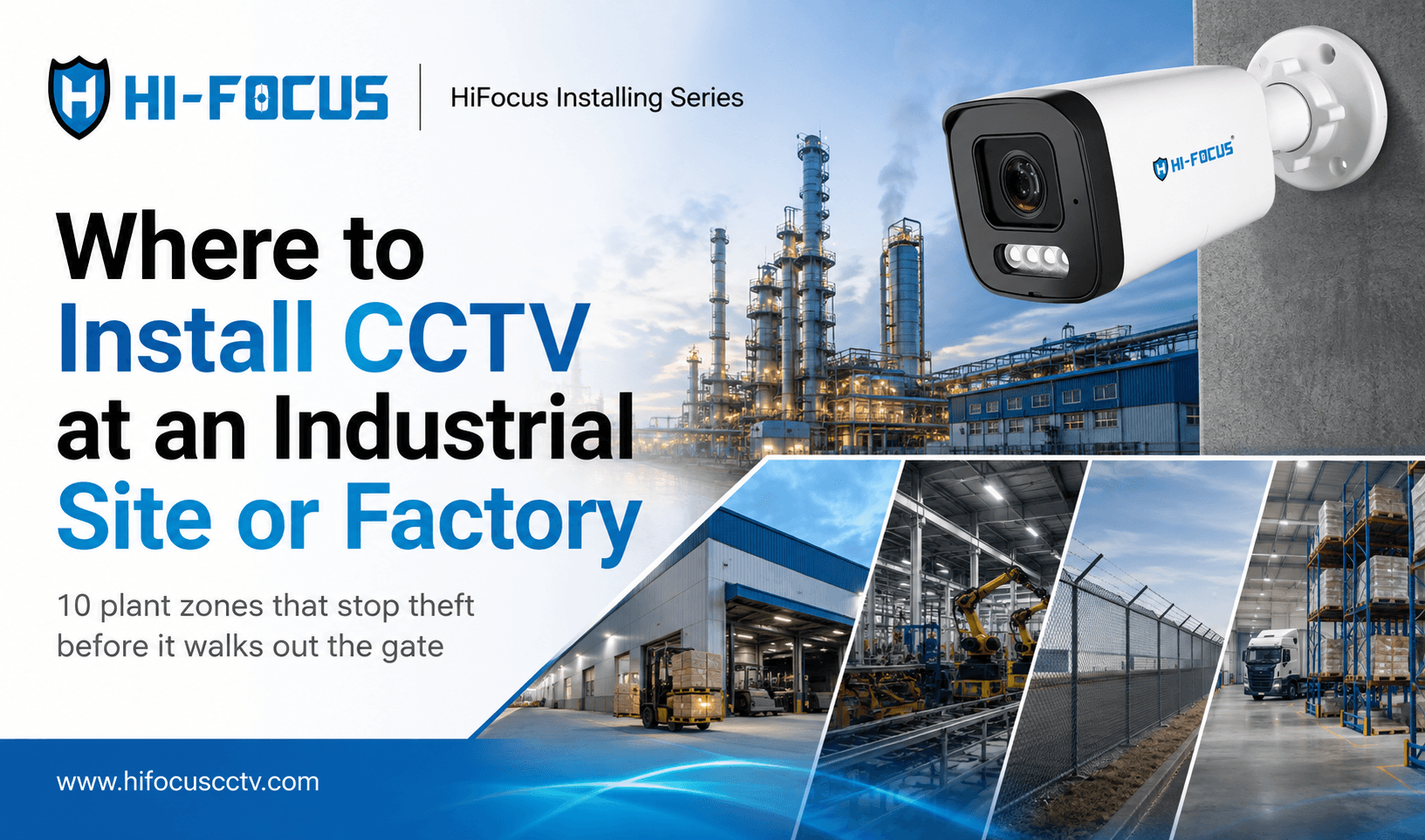 Top 10 Places to Install CCTV Cameras at Industrial Sites & Manufacturing Units