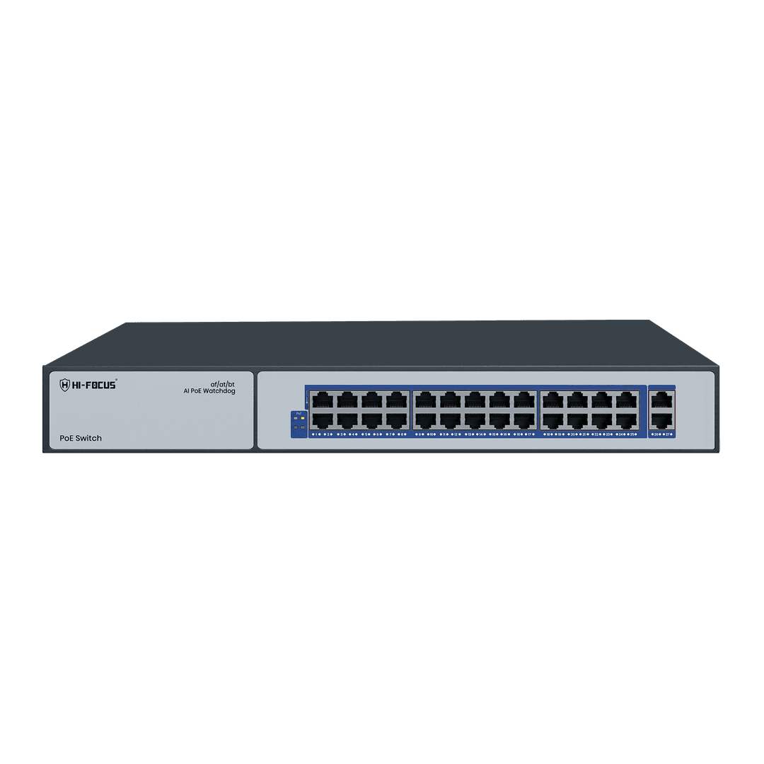 24 PORT POE SWITCH WITH 2 GIGA UPLINK